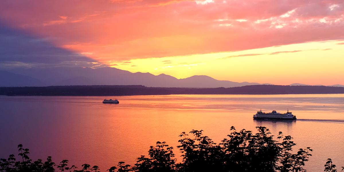 Puget Sound at sunset